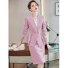 2023 Pink Blazer Women Business Suits Skirt and Jacket Sets Ladies Work Wear Office Uniform Styles