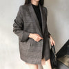 2023 Plaid Double Breasted Pockets Formal Jackets Checkered Winter Spring Women's Blazers Outerwear Tops