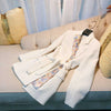 2023 Spring Jacket Outwear Women's slim Patchwork colored Scarf Blazer