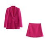 2Pcs 2023 Spring Women OL Skirts Blazer Suits Solid Color Single Button Jacket Long Sleeve Notched Coats Outwear