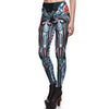 New 3849 Sexy Girl Slim Ninth Pants WOW Alliance Logo Lion Armour Cospaly Printed Stretch Fitness Women Leggings Plus Size