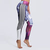 New! 5 Styles Printed Leggings Women Side Stripe Print Plus Size Legging Sporting Pants Elastic Not Transparent Gyms Leggins