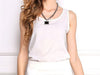 New 7Size Women Clothing Fashion Chiffon Tank Tops Vest Shirts Solid Candy Color Chiffon Loose Top Shirt