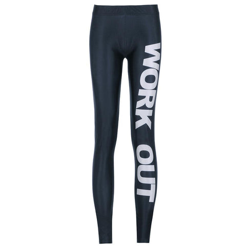 New 9094 Sexy Girl Workout Pants Fashion Black White Just Do It Dot Letter Printed Elastic Slim Fitness Women Leggings Plus Size