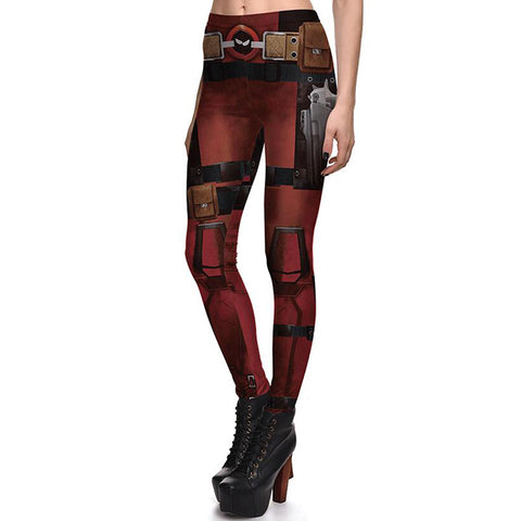 New Arrival 3759 Sexy Girl Superhero The Avengers Iron Man Printed Elastic Fitness Polyester Workout Women Leggings Pants Plus
