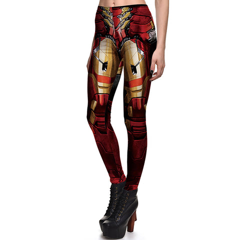 New Arrival 3798 Sexy Girl Superhero Deadpool Reaper Batman Printed Elastic Fitness Polyester Workout Women Leggings Pants Plus