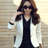 New Arrival Casual Women  Jacket Coat Lapel One Button Long Sleeve Short Casual Suit Blazer Outwear fb LB
