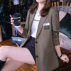 Korean Style 2022 Ladies Loose Blazer Coat Women Black Coffee Jacket for Autumn Winter Blazer Women