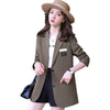 Korean Style 2022 Ladies Loose Blazer Coat Women Black Coffee Jacket for Autumn Winter Blazer Women