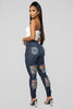 High Waist Ripped Jeans For Women Trendy Stretch Jeans Casual Denim Pencil Pants S-2XL drop shipping