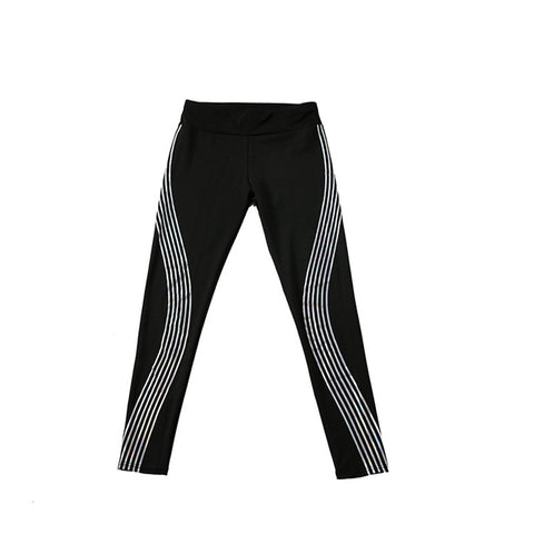 New Arrival Reflection Stripes Leggings Women Laser luminous Light Legging Fitness Leggings Sporting Slim Pants Workout Leggins