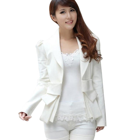 New Arrival Solid Color Elegant Womens Bowknot Long Sleeve  Lady Slim Coat Jacket Lady Suit Blazers fb LB