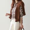 Spring Women Long Sleeve Shirt Preppy Style Turn-down Collar Loose Plaid Blouse Casual Ladies Tops D222