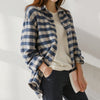 Spring Women Long Sleeve Shirt Preppy Style Turn-down Collar Loose Plaid Blouse Casual Ladies Tops D222