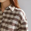 Spring Women Long Sleeve Shirt Preppy Style Turn-down Collar Loose Plaid Blouse Casual Ladies Tops D222