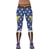 New Arrival Wonder Woman Leggings Elastic Waist Blue Butter Lift Polyester Trousers
