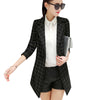New Autumn Fashion Women Plaid Blazer Jacket Slim Fit WorkWear Suit Coat Plus Size Casual  Office Long Blazers Outwear SF359