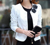 New Autumn Formal Elegant Style  Double Breasted Coat Slim Suit Short Clothing Blazer Plus Size 3XL Flower Appliques Patchwork