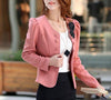 New Autumn Formal Elegant Style  Double Breasted Coat Slim Suit Short Clothing Blazer Plus Size 3XL Flower Appliques Patchwork