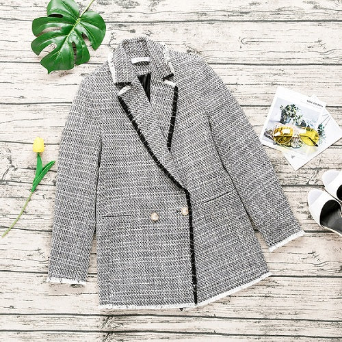 New Autumn Slim Fit Blazer Women Formal Jacket Office Work Long-Sleeve Blazer Suit Ladies Solid Casual Blazer Plus Size Talever