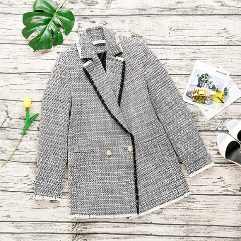 New Autumn Slim Fit Blazer Women Formal Jacket Office Work Long-Sleeve Blazer Suit Ladies Solid Casual Blazer Plus Size Talever