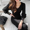 Autumn Sweater Women Dress Winter Long Sleeve Sweaters Knitted Dresses Womens Loose Maxi Oversize Knitting Robe Vestido