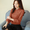 New Autumn Winter Blouse Women 2019 Ladies Shirts Yellow Lace Blouses For Women Fashion Long Sleeve Tops Femme Blusas Mujer