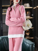 Autumn/Winter Cashmere Knitting Suit, Two-Piece Lapel Sweater For Women, Joker 100 Pure Wool Sweater