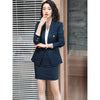 Autumn Winter Striped Office Ladies Women Double-breasted Suits Dress Blazer Skirts 2 Pieces Sets Plus Size S-4XL Clothes