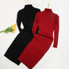 Autumn Winter Women Knitted Dress Turtleneck Sweater Dresses Lady Slim Bodycon Long Sleeve Bottoming Dress Vestidos PP003