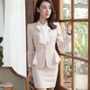 Autumn Winter Women Skirt Suits Elegant Business Formal Long Sleeve Hem Ruffles Office Ladies Work Uniforms