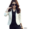 New Autumn Women Blazers Clothes Slim Top  Jacket Coat Lapel One Button Three Quarter Sleeve Outerwear Short Suit