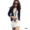 New Autumn Women Blazers Clothes Slim Top  Jacket Coat Lapel One Button Three Quarter Sleeve Outerwear Short Suit
