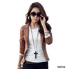 New Autumn Women Blazers Clothes Slim Top  Jacket Coat Lapel One Button Three Quarter Sleeve Outerwear Short Suit