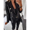 Autumn Women Double Breasted Chocolate Blazer Coat Femme Fall Long Sleeve Coat 2023 Elegant Lady Street Wear Outfits