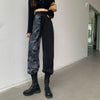 Autumn Women Jeans Hip-hop Printing Wash High Waist Female Denim Jeans Loose Wide Leg Streetwear Pants
