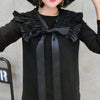 Black Belt Cross Products Lace Fold Bows Decorative detachable collar hand-painted women collar sweater