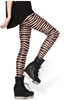 New Black White Striped Vertical Printed Leggings Gothic Creative Fitness Women Punk Shape Slim Sexy Popular Pants BL-229