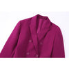 Blazer 2023 Autumn Winter Elegant Ladies Suit jacket Chic Rose red Slim Warm Jacket Blazer Formal Office Women Suits