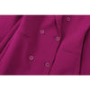 Blazer 2023 Autumn Winter Elegant Ladies Suit jacket Chic Rose red Slim Warm Jacket Blazer Formal Office Women Suits