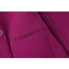 Blazer 2023 Autumn Winter Elegant Ladies Suit jacket Chic Rose red Slim Warm Jacket Blazer Formal Office Women Suits