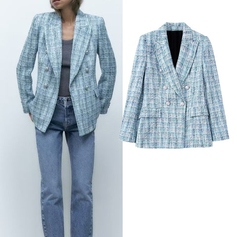 Blazer 2023 Women Suit jacket Autumn Winter Simple Slim Formal Blazer Elegant Chic Warm Blazer Youth Women Suit