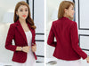 New Blazer suit women Korean slim fashion long sleeve suit blazer patchwork show thin gray/Navy blue/wine red Small suit