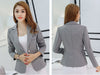 New Blazer suit women Korean slim fashion long sleeve suit blazer patchwork show thin gray/Navy blue/wine red Small suit