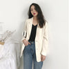 Blazers Women Oversized Long Sleeve Single Breasted Outwear Elegant Office Lady S-3XL Loose Suits Female Daily Spring Autumn
