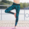 New! Blue Feather Print Leggings Women Sexy Mesh Splice Fitness Legging Brand Sporting Style Dry Quick Pants Slim Jeggings