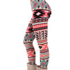 New Brand Women Warm Winter Knit Snowflake Leggings Xmas Stretch Pants Printing Nine Pants