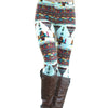 New Brand Women Warm Winter Knit Snowflake Leggings Xmas Stretch Pants Printing Nine Pants
