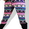 New Brand Women Warm Winter Knit Snowflake Leggings Xmas Stretch Pants Printing Nine Pants