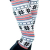 New Brand Women Warm Winter Knit Snowflake Leggings Xmas Stretch Pants Printing Nine Pants